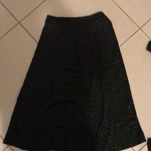 Cheetah print black vintage long skirt.